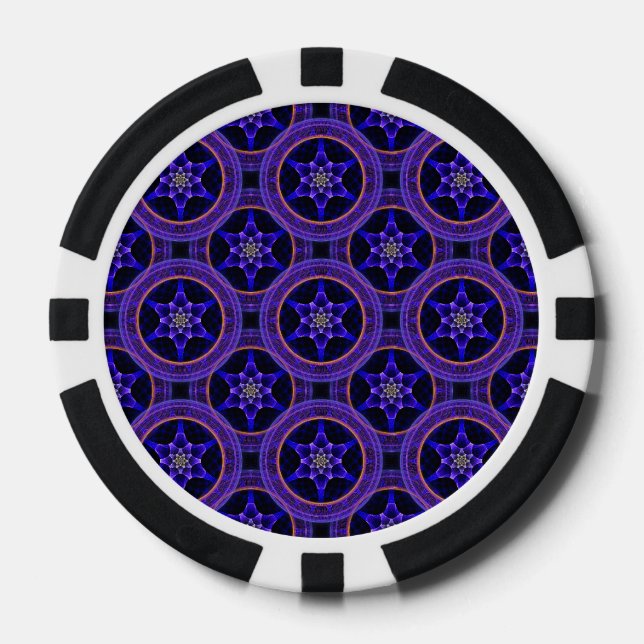 Blumige moderne Boho elegante abstrakte Muster #50 Pokerchips (Vorderseite)