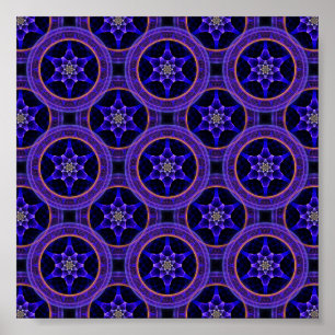 Blumige moderne Boho elegante abstrakte Muster #50 Poster