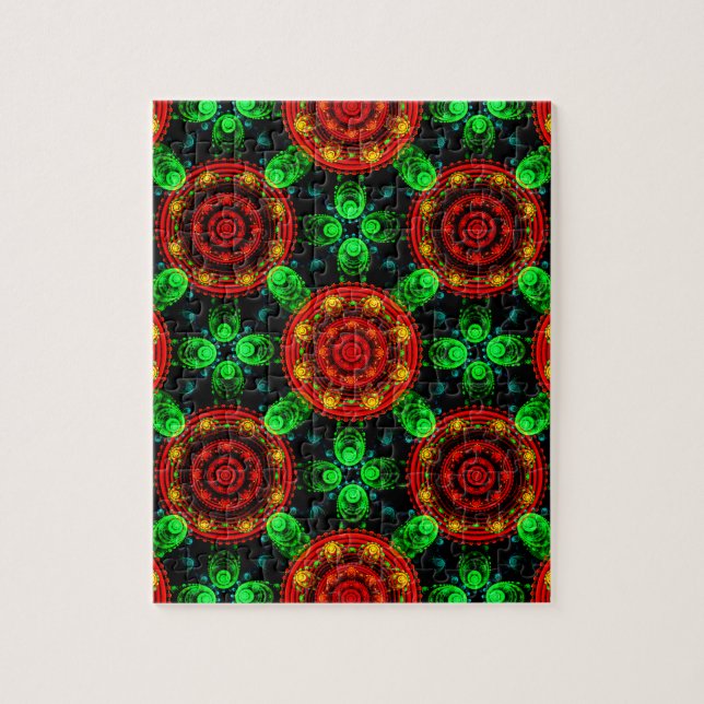 Blumige moderne Boho elegante abstrakte Muster #50 Puzzle (Vertikal)
