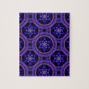Blumige moderne Boho elegante abstrakte Muster #50 Puzzle