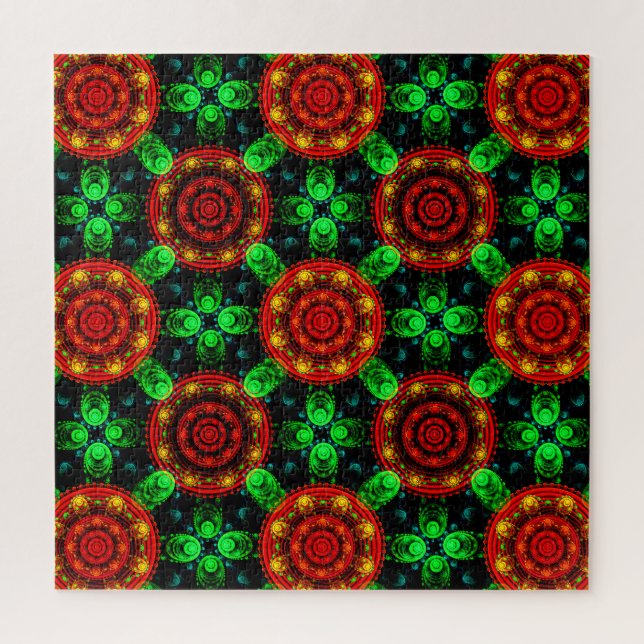 Blumige moderne Boho elegante abstrakte Muster #50 Puzzle (Vertikal)