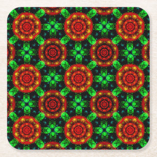 Blumige moderne Boho elegante abstrakte Muster #50 Rechteckiger Pappuntersetzer