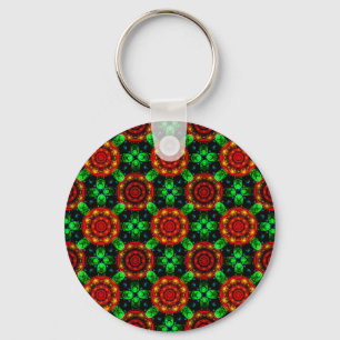 Blumige moderne Boho elegante abstrakte Muster #50 Schlüsselanhänger