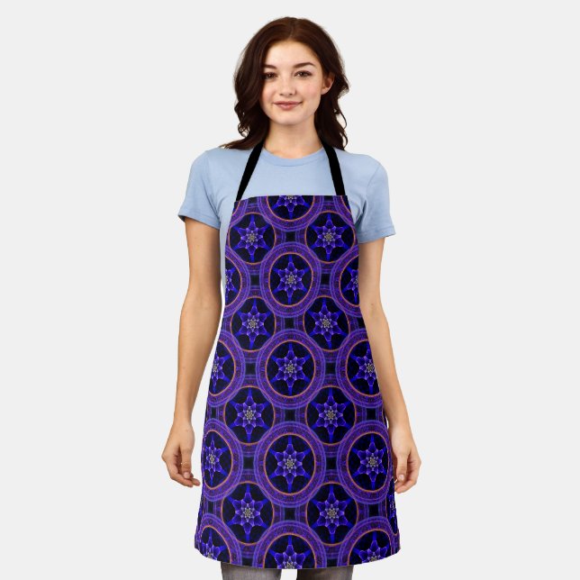 Blumige moderne Boho elegante abstrakte Muster #50 Schürze (Getragen)
