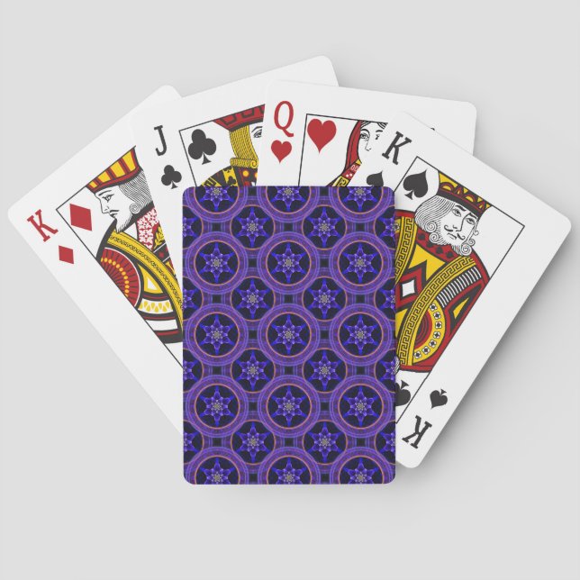 Blumige moderne Boho elegante abstrakte Muster #50 Spielkarten (Rückseite)