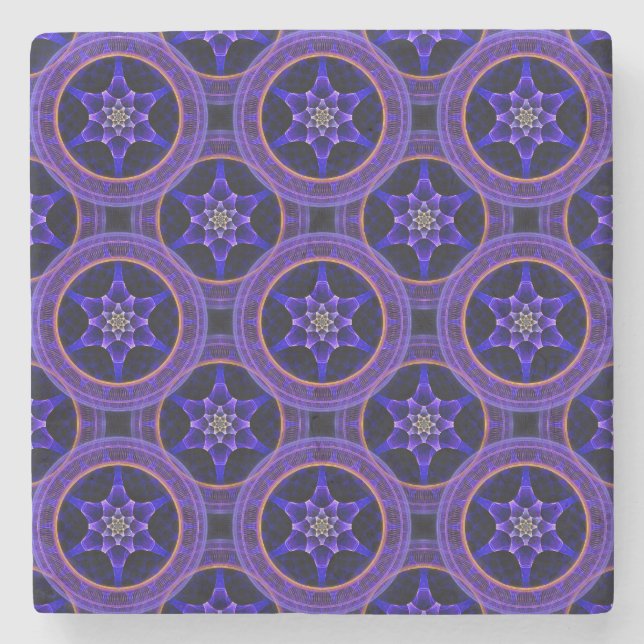 Blumige moderne Boho elegante abstrakte Muster #50 Steinuntersetzer (Vorderseite)
