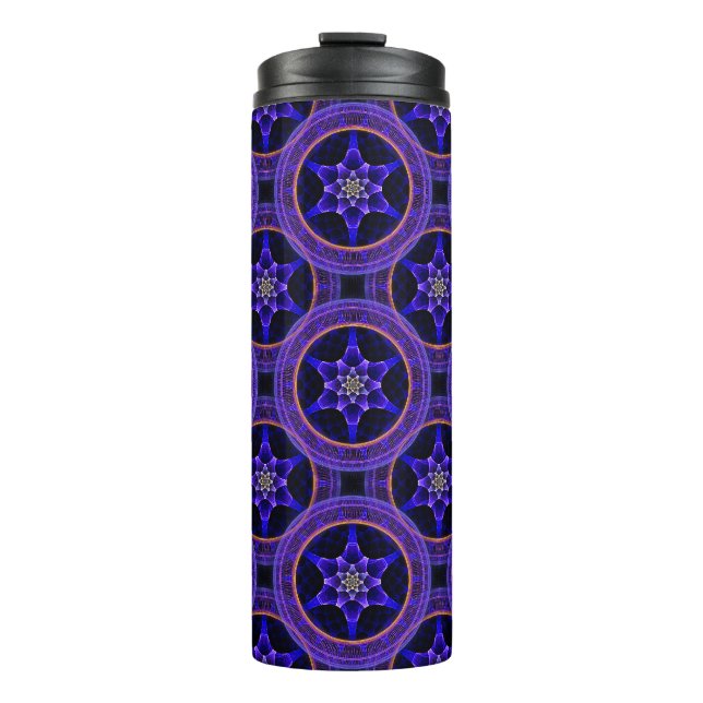 Blumige moderne Boho elegante abstrakte Muster #50 Thermosbecher (Vorderseite)