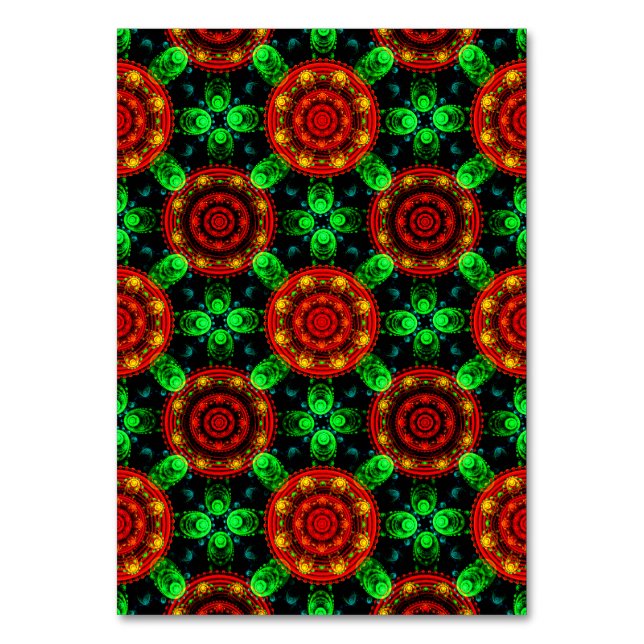 Blumige moderne Boho elegante abstrakte Muster #50 Tischnummer (Vorderseite)