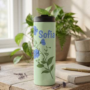 Blumige moderne personalisierte Daisy hübsche eleg Thermosbecher