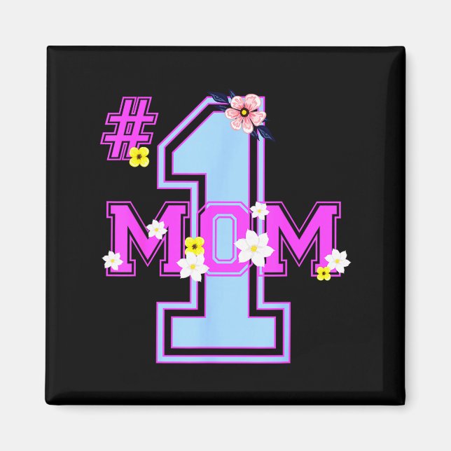 Blumige Mutter Muttertag süße Mama Blume  Magnet (Vorne)