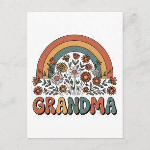 Blumige Oma Feiertagspostkarte