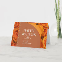 Blumige Orange-Gelbe Diva-Muttertags-Karte