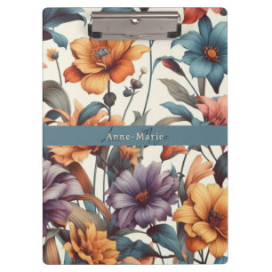 Blumige rustikale vintage elegante stilvolle klemmbrett