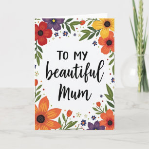 Blumige schöne Mum Karte