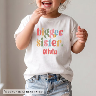 Blumige Schwangerschaftsankündigung für große Schw Kleinkind T-shirt