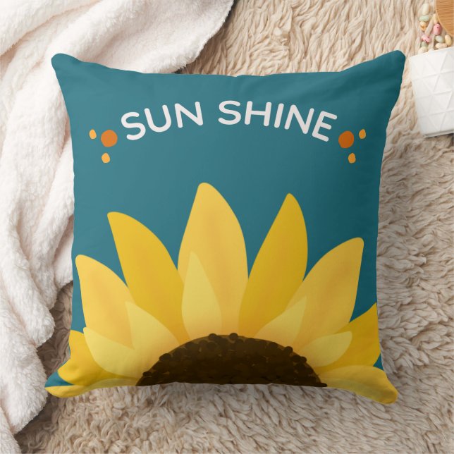 Blumige Sonnenblumen-Vibes  Kissen (Decke)