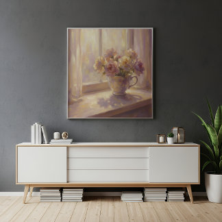 Blumige Stillleben-Wandkunstposter Poster