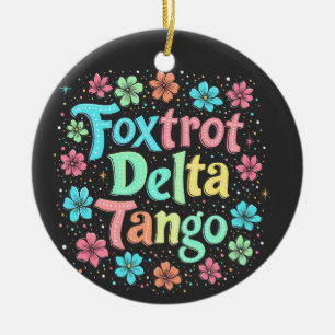 Blumige subtile Anti-Trump-8647 Anti-Maga  Keramik Ornament