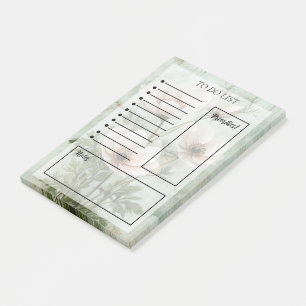 Blumige To-Do-Liste Post-it Klebezettel