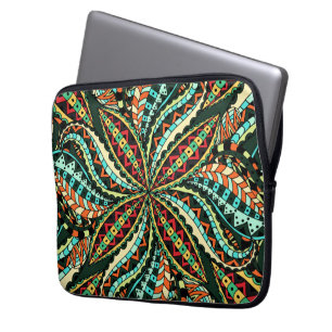 Blumige und glamouröse nahtlose stilvolle laptopschutzhülle