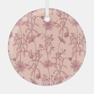 Blumige Vintage-Elemente, nahtloser Hintergrund. Ornament Aus Glas