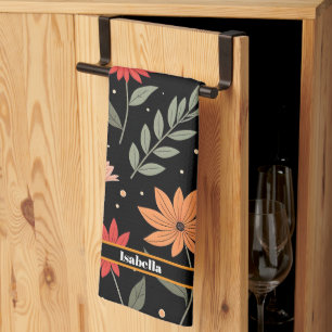 Blumige Vintage Schöne Moderne Kollektion Geschirrtuch