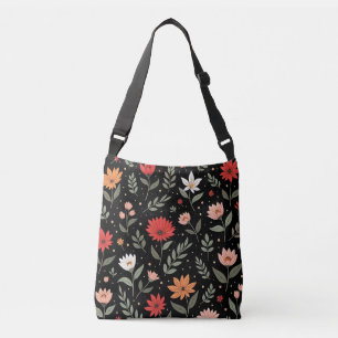 Blumige Vintage-Schöne Moderne Kollektion Tragetaschen Mit Langen Trägern