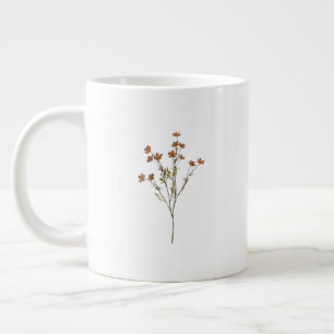 Blumige weiße Tasse   Einfache Blumen-Kaffeetasse