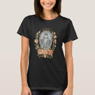 Blumige Wundermedaille Marianische katholische Hin T-Shirt