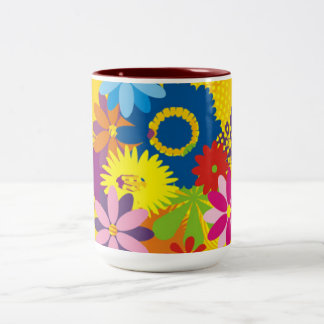 Blumige zwei Ton-Tasse Zweifarbige Tasse