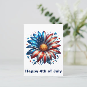 Blumiger 4. Juli Postkarte