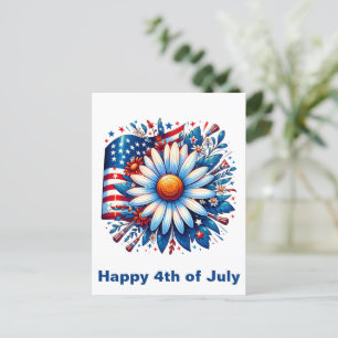 Blumiger 4. Juli Postkarte