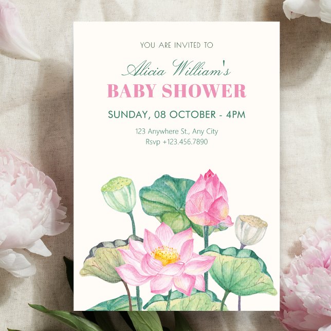 Blumiger Baby-Shower Einladung (Von Creator hochgeladen)
