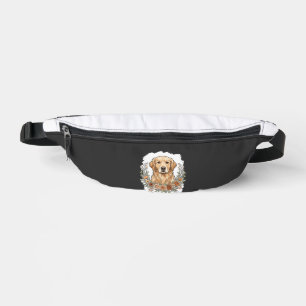Blumiger Golden Retriever Sublimation Bauchtasche