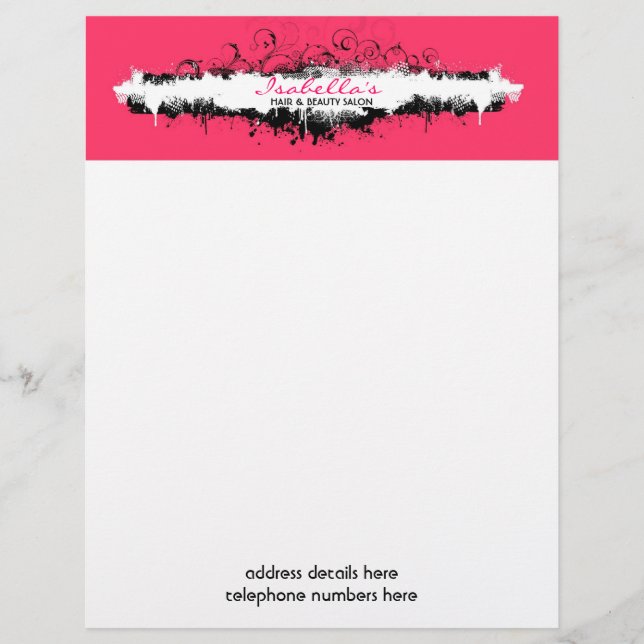Blumiger Grunge-Faltblatt / Flyer (Vorne)