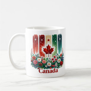 Blumiger Kanada-Tag Süße kanadische Flagge Kaffeetasse