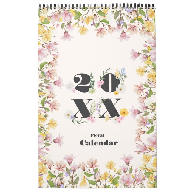 Blumiger Mädchen-Planer Kalender (Titelbild)
