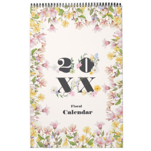 Blumiger Mädchen-Planer Kalender
