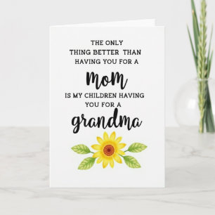 Blumiger Muttertag Grußkarte für Oma Karte