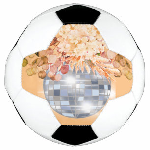 Blumiger orange Disco Ball Junggesellinnenabschied