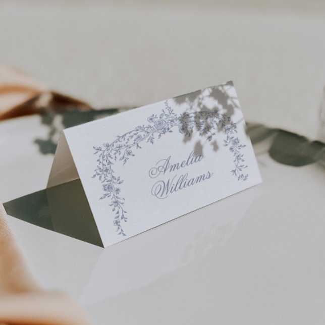 Blumiger Staubblauer Boho Botanischer Einzigartige Tischnummer (Von Creator hochgeladen)