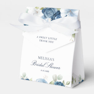 Blumiger staubiger blauer Wasserfarben-Junggeselli Geschenkschachtel