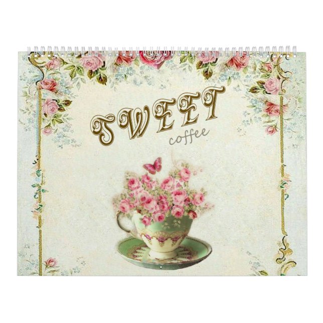Blumiger süßer Kaffee Kalender (Titelbild)