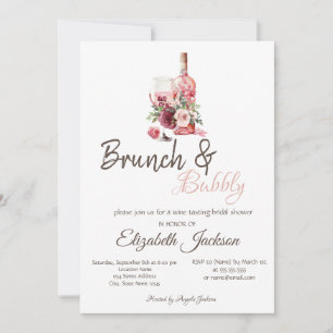 Blumiger Wein-Verkostungs-Brunch & Sprudelndes Einladung