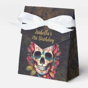 Blumiger Zucker-Schädel-Meilenstein-Geburtstag Geschenkschachtel