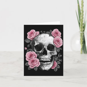 Blumiger Zucker-Schädel-Rosen-Geburtstags-Blumen-S Karte
