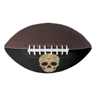 Blumiger Zuckerschädel Dia de los Muertos Football