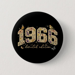 Blumiges 60. Geburtstags-Limited-Edition 1966 Button
