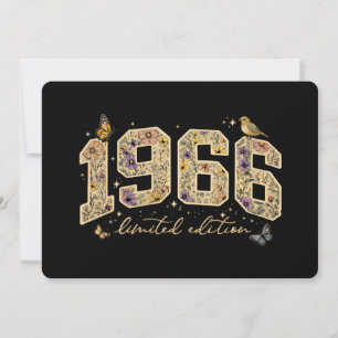 Blumiges 60. Geburtstags-Limited-Edition 1966 Einladung