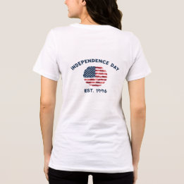 Blumiges amerikanisches Flagge zum 4. Juli 1776 Tri-Blend Shirt